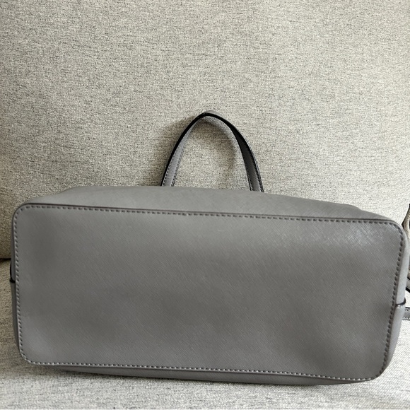 Kate Spade Laurel Way Grey Evangelie Satchel Tote Crossbody - Picture 7 of 11